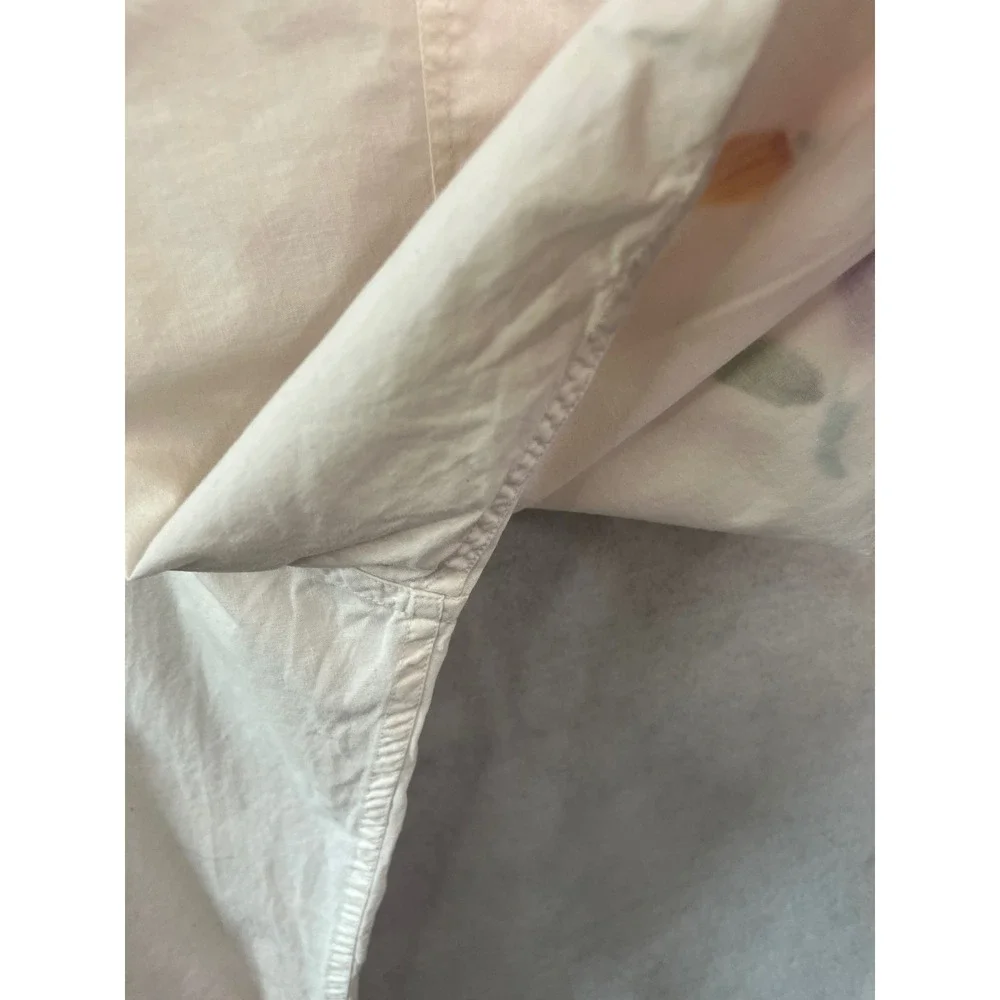Vintage Sleeveless White Cotton Jumpsuit Button Bodice Pockets Bohemian Artisan
